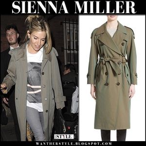 green burberry trench coat